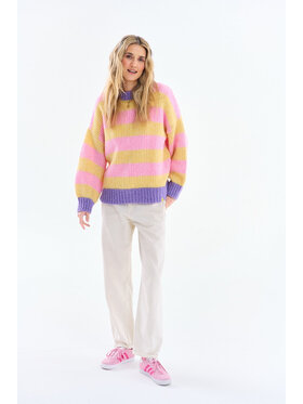 NAOKO NAOKO Sweter Lemon Sorbet Żółty Oversize