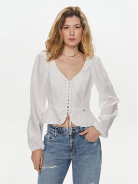 Guess Guess Halenka Federica W4GH88 WG7B0 Bílá Regular Fit