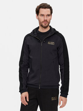 EA7 Emporio Armani EA7 Emporio Armani Džemperis ar kapuci 6RPM36 PJRZZ 1200 Melns Regular Fit