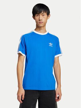 adidas adidas Tricou adicolor Classics 3-Stripes JD2880 Albastru Slim Fit