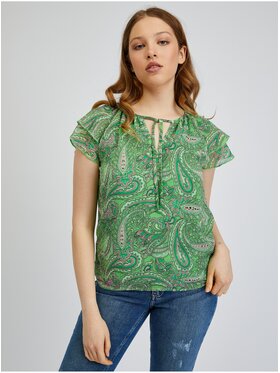 Orsay Orsay Bluzka 651133865000__34 Zielony Regular Fit