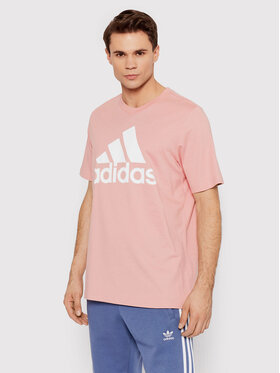 adidas adidas T-Shirt Essentials Big Logo HE1851 Różowy Regular Fit