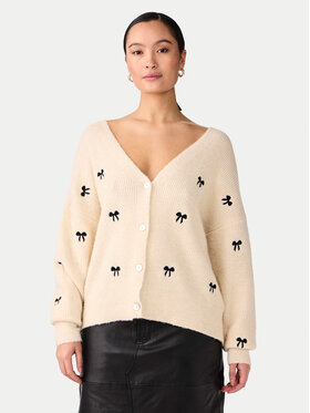 YAS YAS Kardigāns Bow 26034899 Bēšs Regular Fit