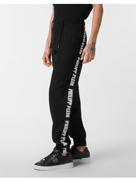 PHILIPP PLEIN PHILIPP PLEIN Bavlnené nohavice 25473 Čierna Regular Fit
