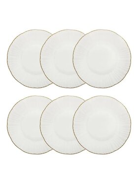 MIAhome MIAhome Komplet talerzy porcelanowych głębokich Daphne Biały
