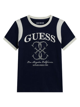 Guess Guess T-krekls J6YI25 K3757 Tumši zils Regular Fit
