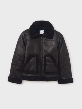 Mayoral Mayoral Cappotto in shearling 7.411 Nero Regular Fit