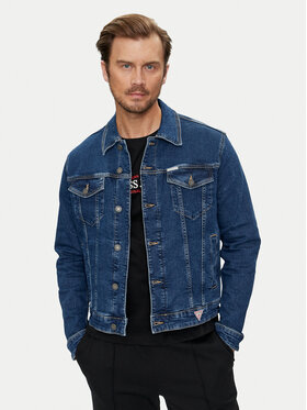 Guess Jeans Guess Jeans Džinsinė striukė M4YN33 D5DM3 Tamsiai mėlyna Regular Fit
