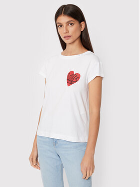 LOVE MOSCHINO LOVE MOSCHINO T-shirt W4F303GM 3876 Bianco Regular Fit