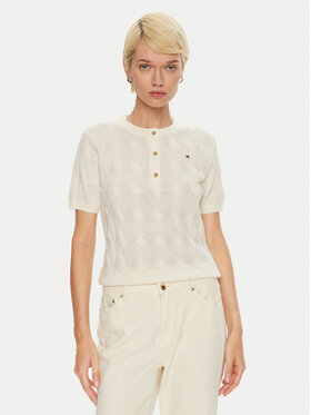 Tommy Hilfiger Tommy Hilfiger Polo marškinėliai WW0WW43504 Kreminė Regular Fit