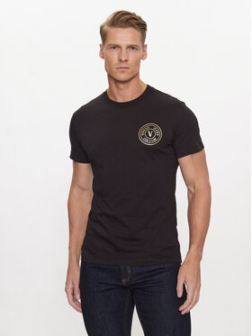 Versace Jeans Couture Versace Jeans Couture Тишърт 75GAHT06 Черен Regular Fit
