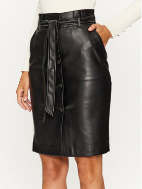 Morgan Morgan Пола от имитация на кожа 232-JOLIE Черен Slim Fit