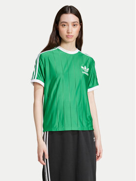 adidas adidas Tricou adicolor 3-Stripes IY7227 Verde Loose Fit