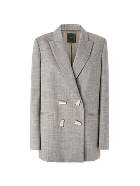 PINKO PINKO Μπουφάν γυναικείο ELICE GIACCA FRESCO DI LANA 103544 A27D Γκρι Regular Fit