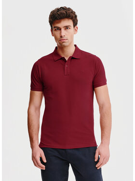 Pako Lorente Pako Lorente Polo P25SF-TX-003 Bordowy Classic Fit