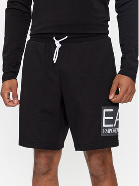 EA7 Emporio Armani EA7 Emporio Armani Szorty sportowe 3DPS63 PJ05Z 1200 Czarny Regular Fit