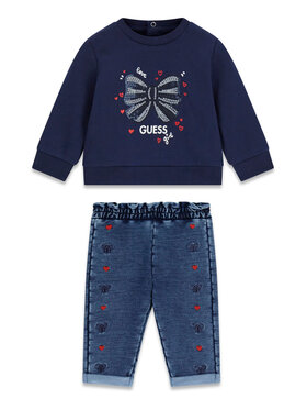 Guess Guess Komplet bluzka i spodnie A6BG16 K6140 Granatowy Regular Fit