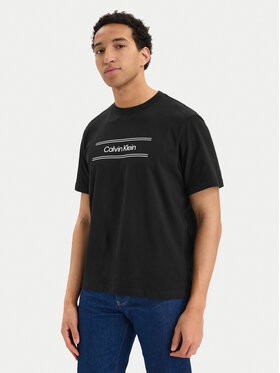 Calvin Klein Calvin Klein Tričko SS 20s EU LV04LG813G Čierna Regular Fit