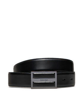 Calvin Klein Calvin Klein Pánsky opasok Leather Inlay Plaque 35mm K50K511956 Čierna