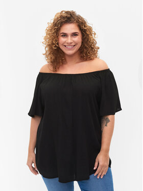 Zizzi Zizzi Majica V00040S Crna Loose Fit