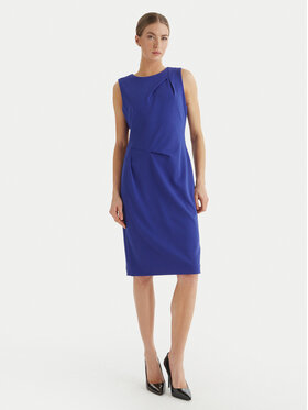 Calvin Klein Calvin Klein Koktejlové šaty LV044F018G Modrá Slim Fit