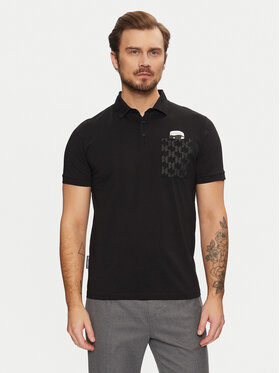 KARL LAGERFELD KARL LAGERFELD Pólóing 745091 551251 Fekete Regular Fit