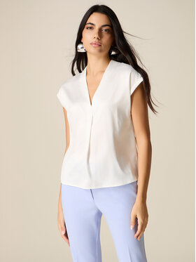 Oltre Oltre Bluzka G268J204323N011 Biały Regular Fit