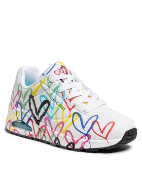 Skechers Skechers Sneakersy Uno Spread The Love 55507/WMLT Biały