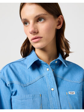 Wrangler Wrangler Camicia Cut Off Shirt Blu Regular Fit