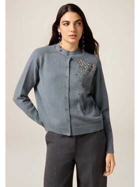Oltre Oltre Sweter M272J005525N013 Szary Regular Fit