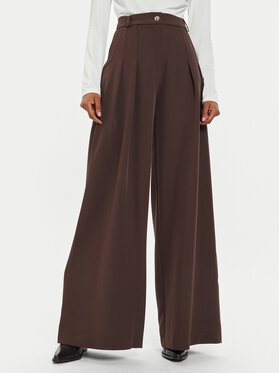 Maryley Maryley Hlače iz tkanine 24IB579/43CO Rjava Regular Fit