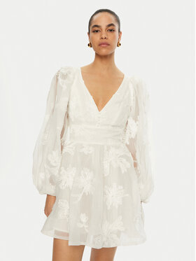 BARDOT BARDOT Sukienka koktajlowa 58475DB5 Écru Regular Fit