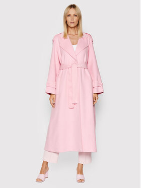 TWINSET TWINSET Μάλλινο παλτό 221TP2130 Ροζ Regular Fit