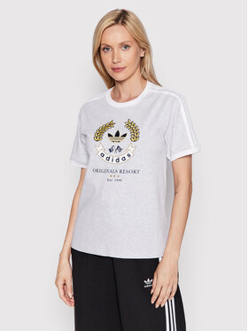 adidas adidas Póló Graphic HL6554 Szürke Loose Fit