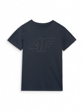 4F 4F T-Shirt BASIC+ Granatowy Regular Fit