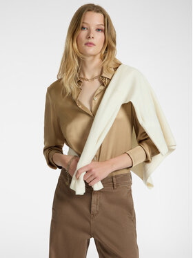 Elena Mirò Elena Mirò Camicia 5127P100232N0C2 Écru Slim Fit