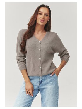 Makadamia Makadamia Sweter C38 Brązowy Loose Fit