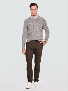 BIG STAR BIG STAR Chinosy ERHATIN Brązowy Slim Fit