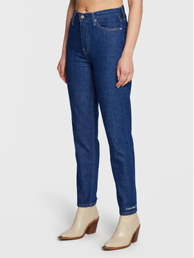Calvin Klein Jeans Calvin Klein Jeans Jeans hlače J20J220197 Mornarsko modra Mom Fit