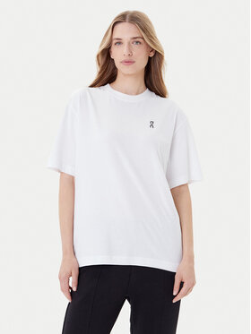 On On T-krekls Club-T 1WE1006 Balts Relaxed Fit