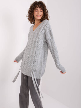 BADU BADU Sweter 239120 Szary Regular Fit