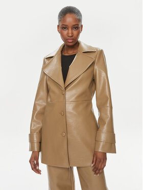 ROTATE ROTATE Bunda z imitácie kože 1121422512 Hnedá Regular Fit