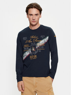 Aeronautica Militare Aeronautica Militare Longsleeve 232TS2151J538 Dunkelblau Regular Fit