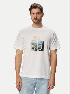 Jack & Jones Jack & Jones Tričko Norrebro Photo 12291022 Biela Regular Fit