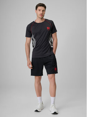 4F 4F Szorty sportowe FOOTBALL Czarny Regular Fit