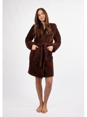 DKaren Lingerie DKaren Lingerie Szlafrok Diana Krótka Brązowy