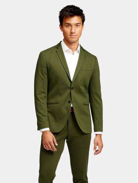 TeeShoppen TeeShoppen Marynarka 'Perform Collection' Zielony Slim Fit