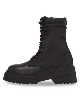 Tommy Jeans Škornji Tjw Lace Up Padded Boot EN0EN02405 Črna