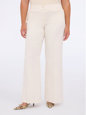 Fiorella Rubino Fiorella Rubino Spodnie materiałowe P025T005228N011 Biały Regular Fit