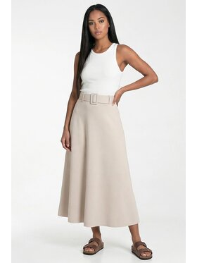 FIGL FIGL Spódnica maxi M1318 Beżowy A-Line Fit
